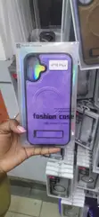 Purple PU Leather MagSafe Case with Kickstand for iPhone 16 Plus - 1