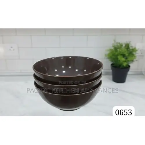 6.25-Inch Brown Ceramic Bowls - Set of 6 - 1