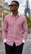 Fashionable Official Stripped Shirt - 2