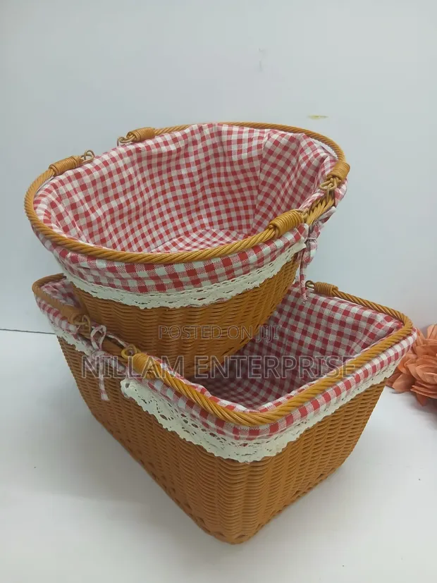 Kikapu cha Piknik na Ununuzi - Rattan - 1