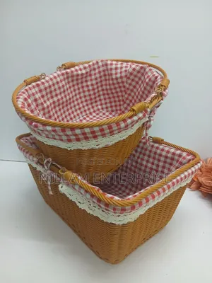 Kikapu cha Piknik na Ununuzi - Rattan