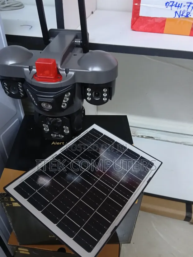 Kamera ya CCTV ya Solar yenye Lensi Tatu na 4G - 1