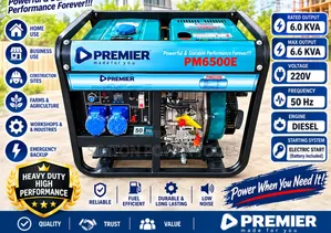 Premier PM6500E Diesel Generator - 6.6kVA