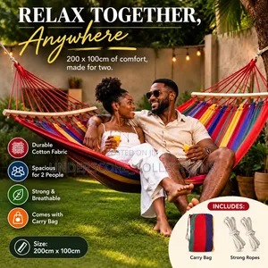 Striped Outdoor Hammock - Heavy Load Bearing