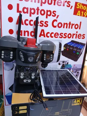 Triple Lens Solar CCTV Camera for Shops