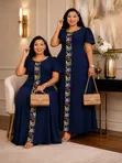 Women's African Print Maxi Dress - 2