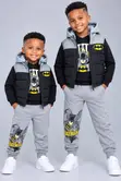 Kids Batman Puffer Vest and Hoodie Set (Ages 1-7) - 3