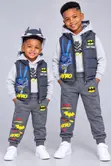 Kids Batman Puffer Vest and Hoodie Set (Ages 1-7) - 4