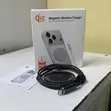 Q12 25W Magnetic Wireless Charger Nyeusi - 1
