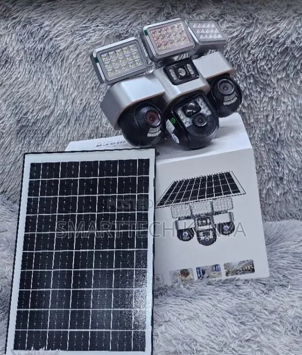VTS 30 4G Triple Lens Solar PTZ Camera - Wi-Fi Free Security - 1