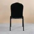 Kiti cha Sherehe cha Nyeusi cha Miguu 4 cha Kitambaa kinachoweza Kuwekwa Juu - 2