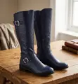 Side Zipper Knee-High Riding Boots - 3