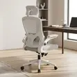 Modern White Managerial Office Chair - 5