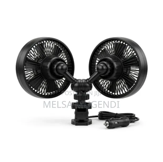 12V 360° Swivel Head Fan ya Kupoeza Magari - 1