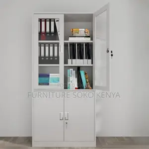 White 4-Door Metal Office Storage Cabinet