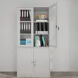 White 4-Door Metal Office Storage Cabinet - 1