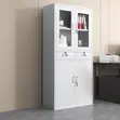 White 4-Door Metal Office Storage Cabinet - 2