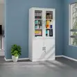 White 4-Door Metal Office Storage Cabinet - 3