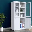White 4-Door Metal Office Storage Cabinet - 5