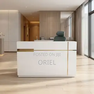 White Office Front Desk