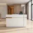 White Office Front Desk - 1