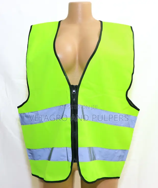 Jaketi ya Usalama ya Reflector yenye Mwonekano wa Juu na Zip - 1