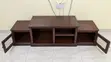 Solid Mvule Wood TV Console - 1