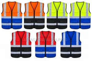 High-Visibility Reflector Safety Vest with Pockets