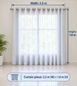 Sheer Curtains Mpya (Vipande 2) - 2