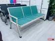 3-Link Padded Waiting Bench - Blue - 5