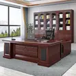 Executive Office Desk - Deep Mahogany Polish 1.8M - 1