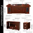 Executive Office Desk - Deep Mahogany Polish 1.8M - 3
