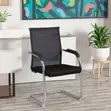 Modern Black Mesh Cantilever Office Chair - 1