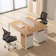 2-Seater Metal Frame Office Workstation - 2