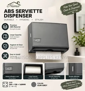 Nemsi Serviette Dispenser, Black
