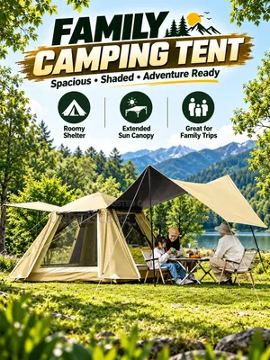 2-in-1 Camping Tent with Tarp (3-4 Persons)