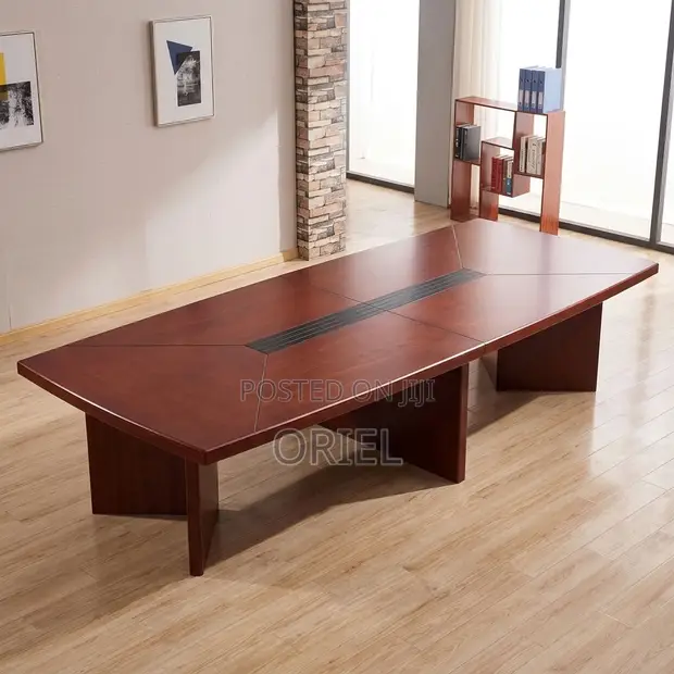 300cm Mahogany Boardroom Meeting Table - 1