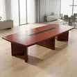 300cm Mahogany Boardroom Meeting Table - 2