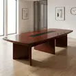 300cm Mahogany Boardroom Meeting Table - 4