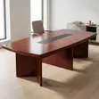 300cm Mahogany Boardroom Meeting Table - 5
