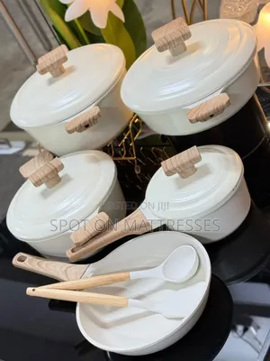 Set ya Vipande 15 vya Cookware Visivyo Namna na Lid ya Aluminium
