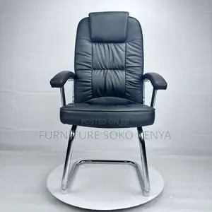 Executive PU Leather Visitor Chair - Black