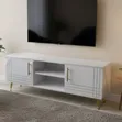 Brand New Sydney Modern Wooden TV Stand 4FT White - 2