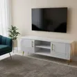 Brand New Modern White Wooden TV Stand - 4 Feet Sydney - 2