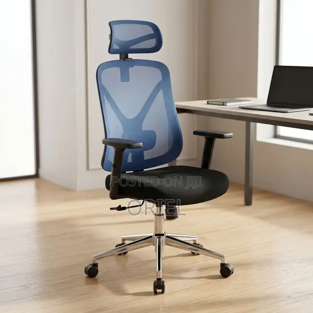 Kiti cha Ofisi cha Mesh Nyeusi chenye Ergonomic - 1