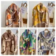 Luxury Floral Print Cashmere Pashmina Scarf - 1