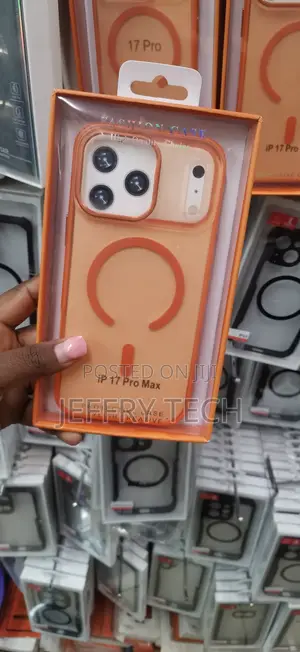 Orange Frost Ring MagSafe Case for iPhone 17 Pro Max