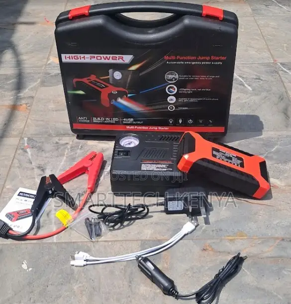 SMARTTECH 99800mAh Portable Car Jump Starter with Air Compressor - 1
