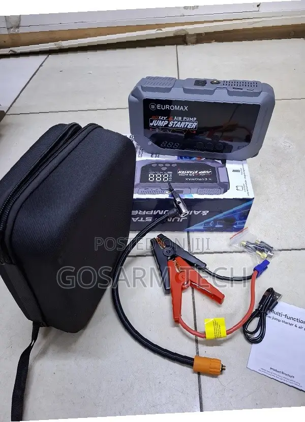 Euromax 12V Portable Car Battery Jump Starter Booster - 1