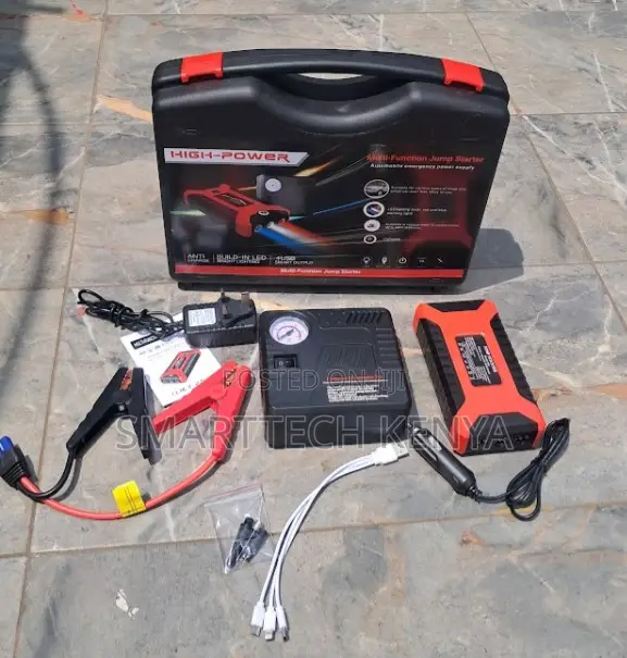 99800mAh Car Jump Starter with LED Light & Inflator - 1